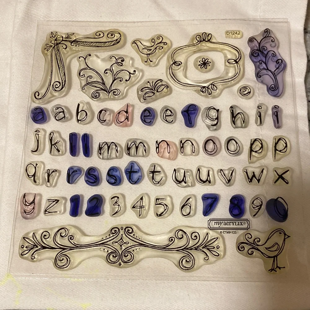 Close to my Heart Decorative Alphabet, Number, and Calendar Clear Stamps